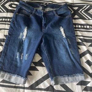 Denim Bermuda Shorts